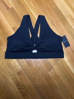 Fabletics Black Athletic Bra with Strappy Detail